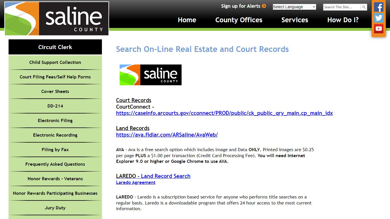 Search On-Line Real Estate and Court Records | Saline County Arkansas